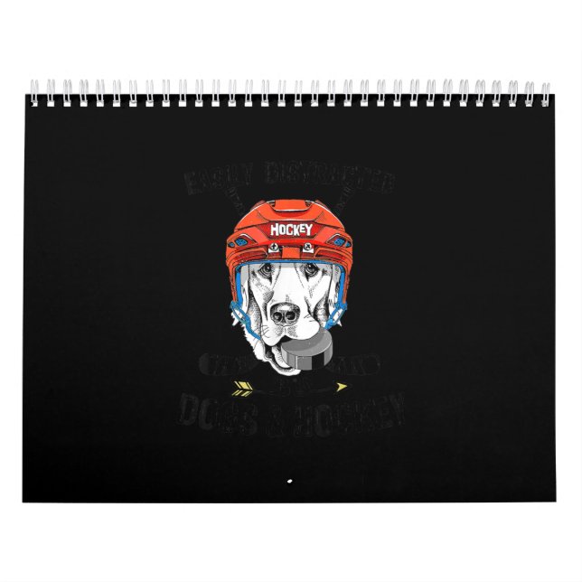 Lättspridd av Hundar och hockey Kalender (Omslag)