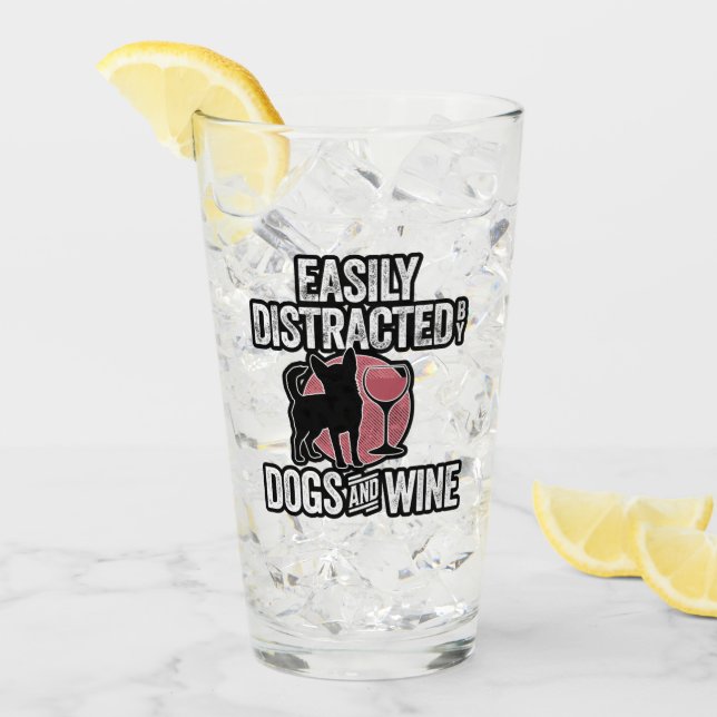 Lättspridd av Hundar och Vin Glaskopp (Framsida Ice)