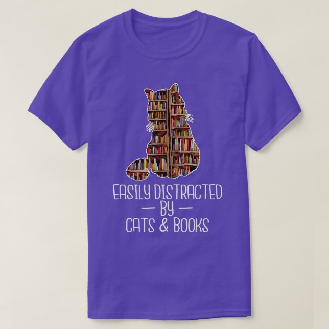 Lättspridd av Kats & Bokar Älskare Bok Nerd  T Shirt (Design framsida)