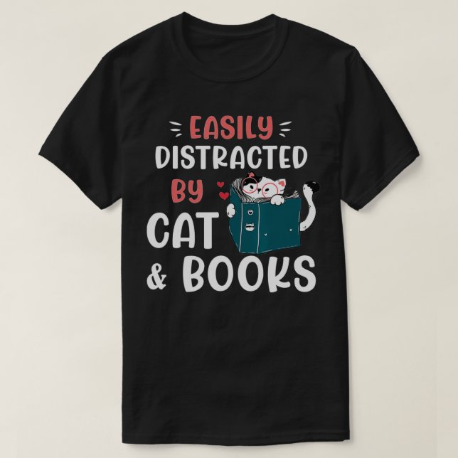 Lättspridd av Katt och Bokar, Katt & Bok Lo T Shirt (Design framsida)