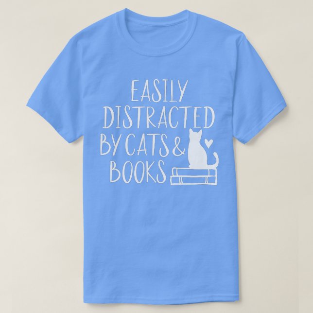 Lättspridd av katter och Bokar - Cute Bok Lo T Shirt (Design framsida)