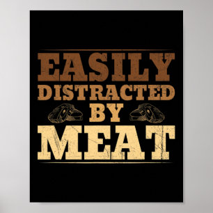 Lättspridd av Kött Funny Bbq Poster