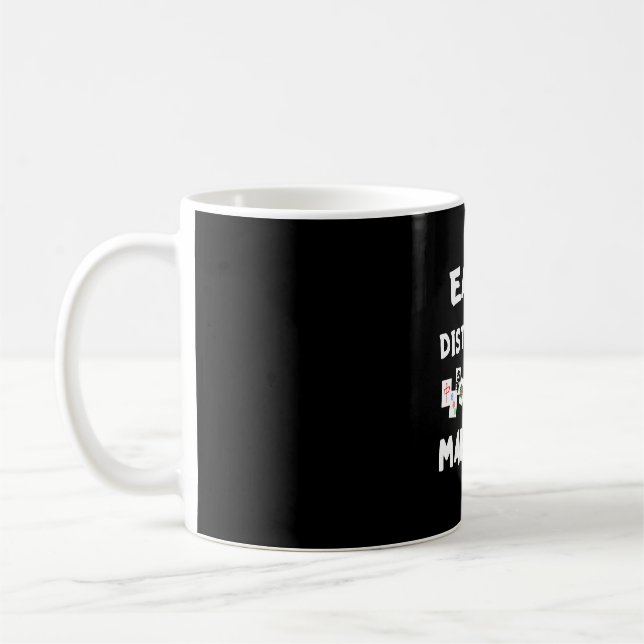 Lättspridd av Mahjong-kort Mah Jongg Tiles Kaffemugg (Vänster)