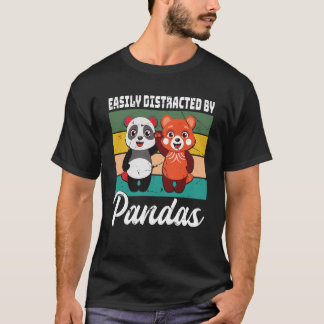 Lättspridd av Pandas Cute Red Panda och Pan T Shirt