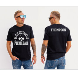 Lättspridd av Pickleball NAMN på BACK T Shirt