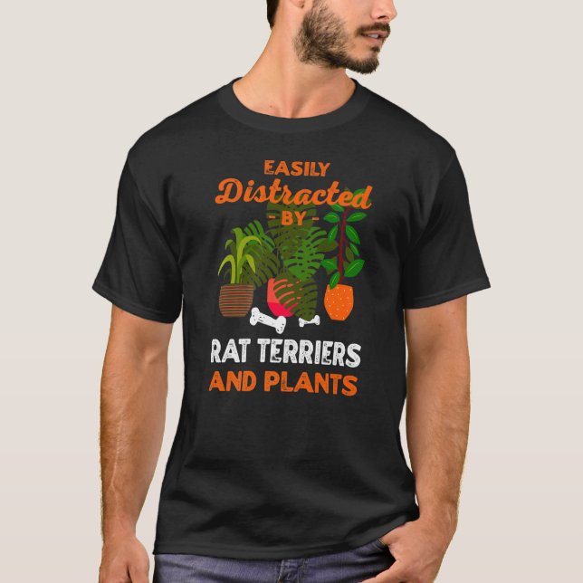Lättspridd av Råtta Terriers and Plants Ratti T Shirt (Framsida)