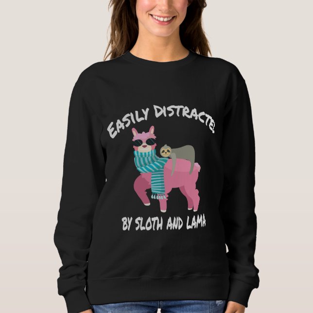 Lättspridd av Sloth och Lama T Shirt (Framsida)