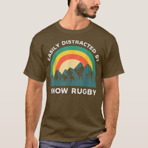 Lättspridd av Snö Rugby Funny Winter Sport T Shirt