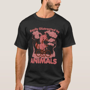 Lättspridd av söta djur Röda Panda Bycicl T Shirt