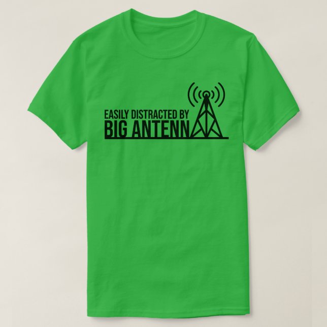 Lättspridd av stor antennham-radio t shirt (Design framsida)