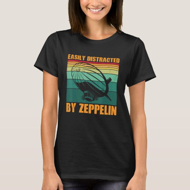 Lättspridd av Zeppelin-märkta Blimp Luft T Shirt (Framsida)