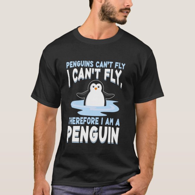 Lättt och rutt Penguin Graphic & Penguin Älskare T Shirt (Framsida)