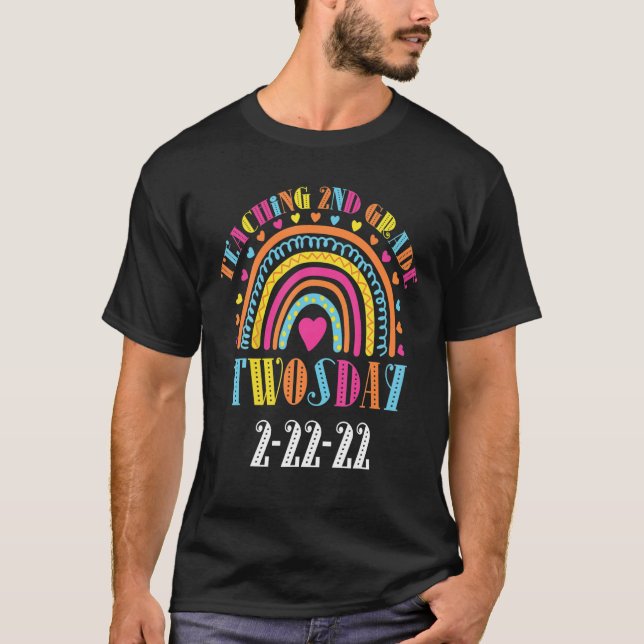 Lättundervisning 2:e Klass på 2:a arbetsdagen 2-22 T Shirt (Framsida)