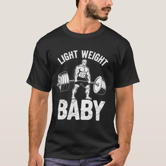 Lättviktsbaby Motiverande T-Shirt (Framsida)
