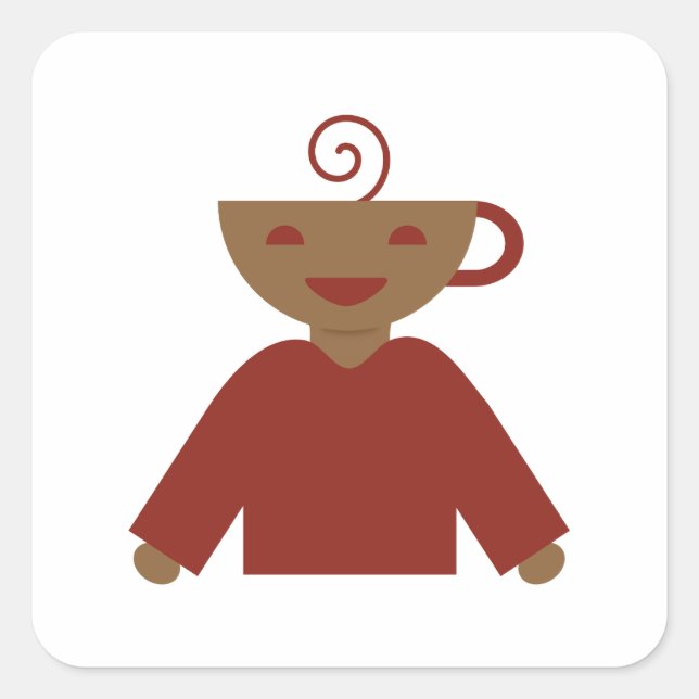 Latty Sticker Fyrkantigt Klistermärke (Framsida)