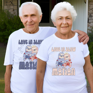 Låtunga gamla par morförälder - matchningsjubileum t shirt