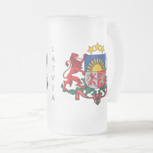 latvia emblem frostat ölglas