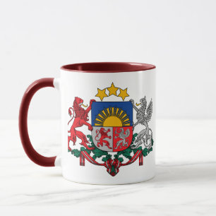 latvia emblem mugg