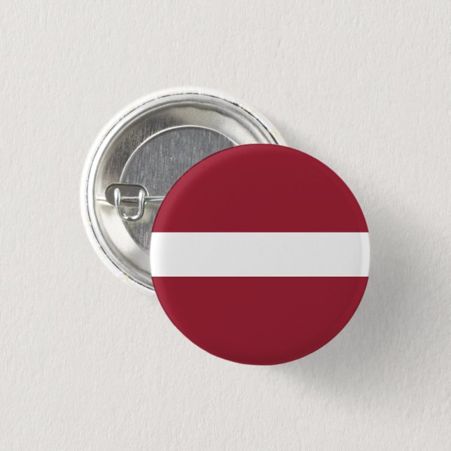 Latvia Flag Pin Button Knapp (Framsida & baksida)