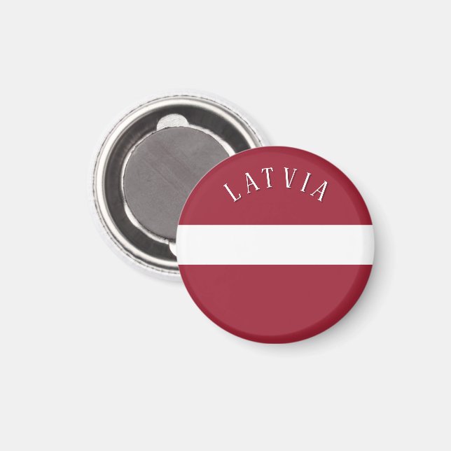Latvia Flag (with editable text) Magnet (Front/Back)