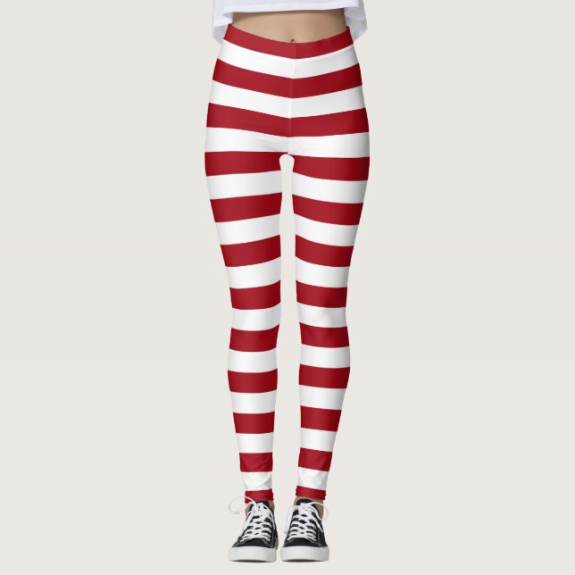 latvia flagga rand land symbol linjer röd vit leggings (Framsida)