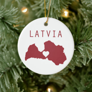Latvia Julgransprydnad Keramik