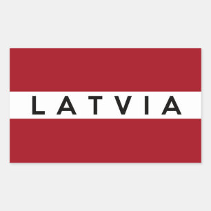 latvia land flagga text namn rektangulärt klistermärke
