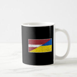 LATVIA UKRAINA FLAGGA LATVIAN UKRAINAS NATIONALITE KAFFEMUGG