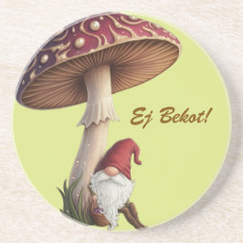 Latvian Ej Bekot go pick mushrooms coaster Underlägg