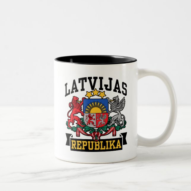 Latvijas Republika Två-Tonad Mugg (Höger)