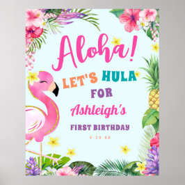 Lau Birthday Tropical Welcome Sign Poster