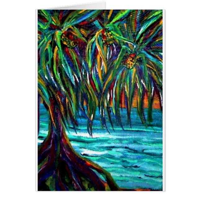 Lau Hala Träd Hälsningskort (Framsidan)