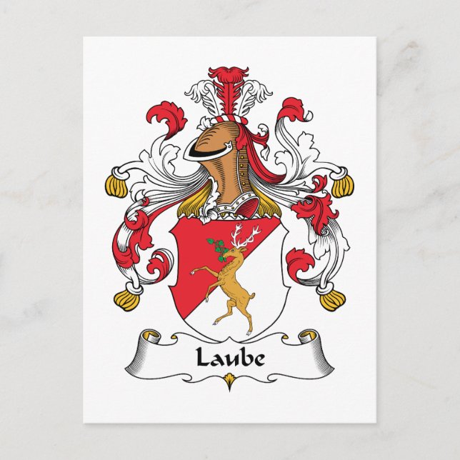 Laube Family Crest Vykort (Framsida)
