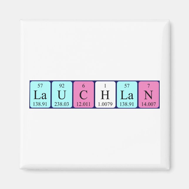 Lauchlan periodisk magnet bord namn (Framsidan)