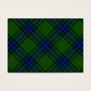 Lauder tartan blå grön rutig visitkort