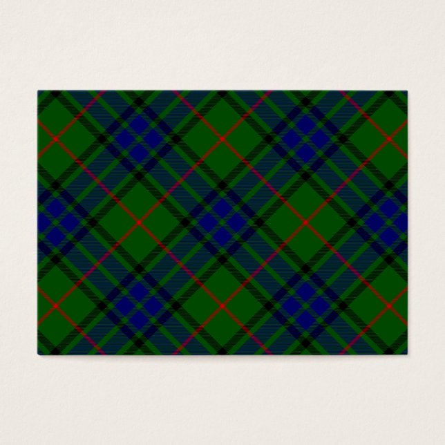 Lauder tartan blå grön rutig visitkort (Framsidan)