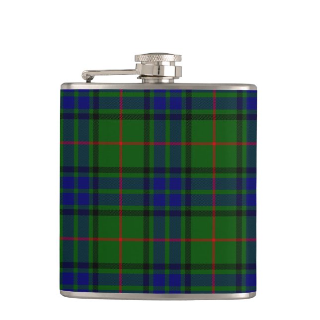 Lauder tartan blågrön rutig fickplunta (Framsidan)