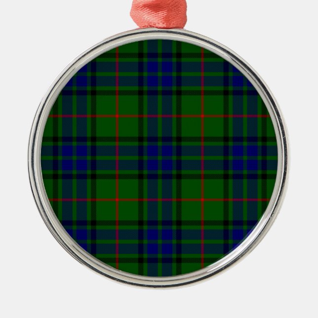 Lauder tartan Blue grönt plaid Julgransprydnad Metall (Framsidan)