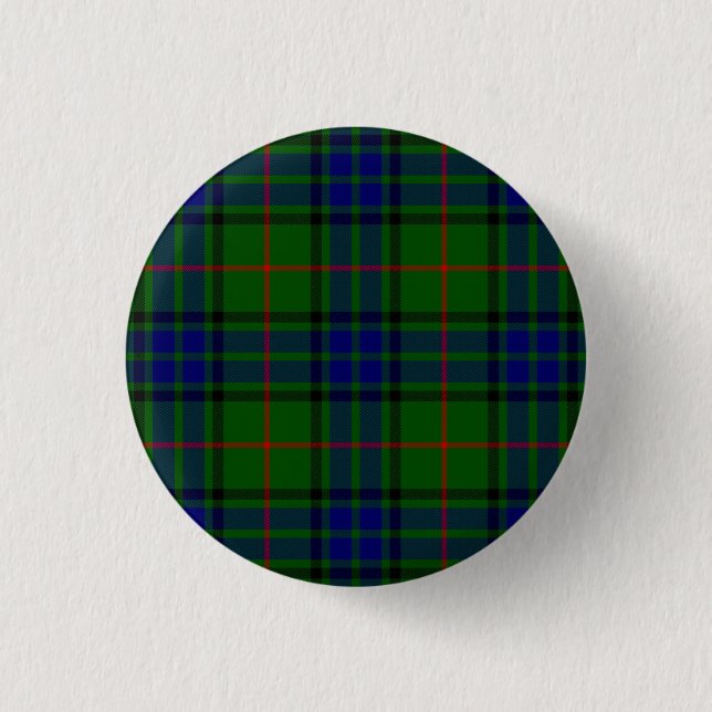Lauder tartan Blue grönt plaid Knapp (Framsida)