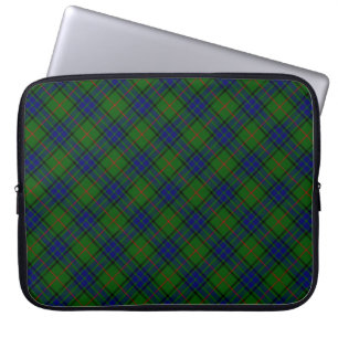 Lauder tartan Blue grönt plaid Laptop Sleeve