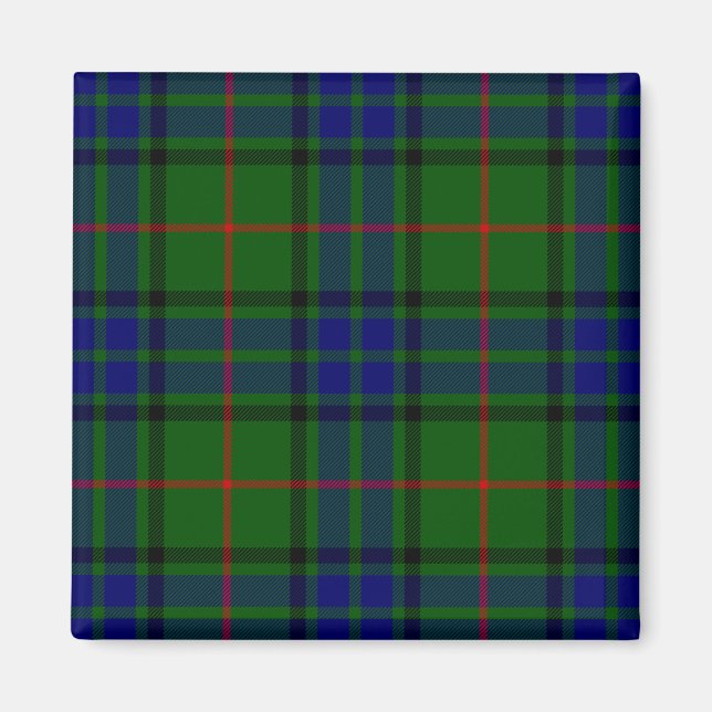 Lauder tartan Blue grönt plaid Magnet (Framsidan)