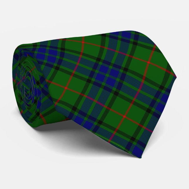 Lauder tartan Blue grönt plaid Slips (Rullad)