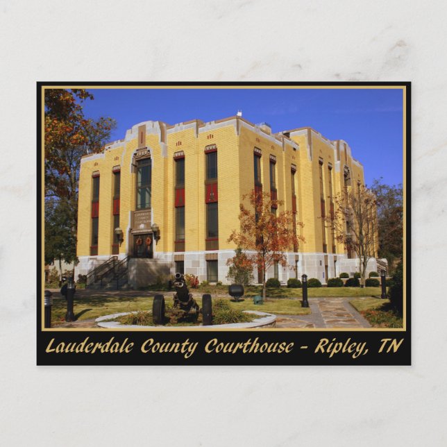 Lauderdale County Domstol - Ripley, TN Vykort (Framsida)