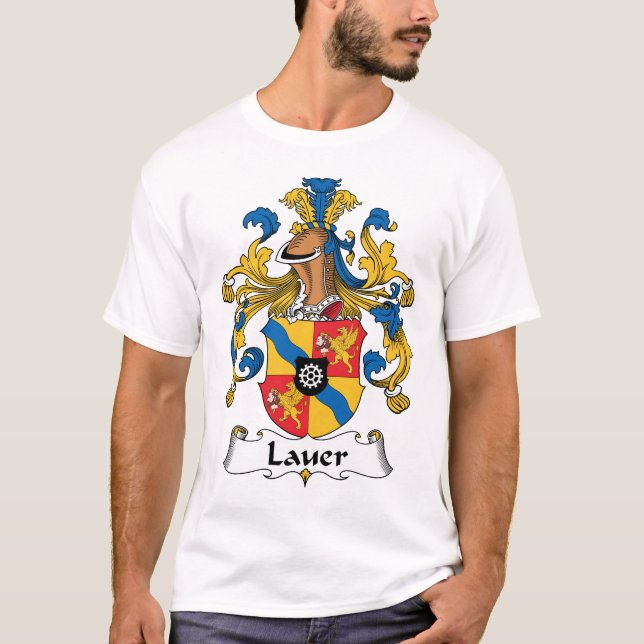 Lauer familjvapensköld tee shirt (Framsida)