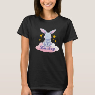 "Laufey Kanin på en Moln med Stjärnor - Sött Desig T Shirt