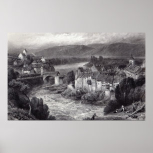 Lauffenberg, graverat av E.P. Brandard Poster