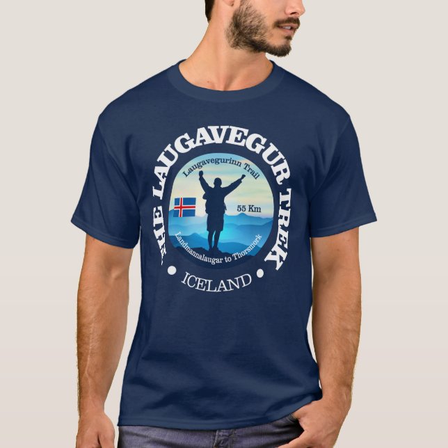 Laugavegur Trek (vandring) T Shirt (Framsida)