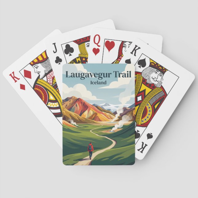 Laugavegurleden Island Casinokort (Baksidan)