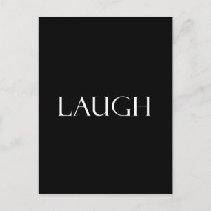 Laugh citattecken inspirationell skrattsoffert vykort
