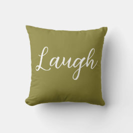 Laugh Dekorativ kudde Oliv grönt White